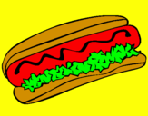 Disegno Hot dog pitturato su VINCENZO