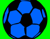Disegno Pallone da calcio pitturato su sam