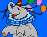 Disegno Elefante con 3 palloncini  pitturato su Baby&Rossy