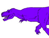 Disegno Tyrannosaurus Rex  pitturato su maxi
