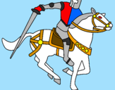 Disegno Cavaliere a cavallo IV pitturato su annna emma 