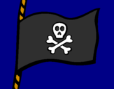 Disegno Bandiera dei pirati pitturato su tommaso bandiera pirati