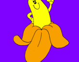 Disegno Banana pitturato su bbbbbbbbbbbbbbb