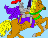 Disegno Cavaliere a cavallo pitturato su PIERLUIGI
