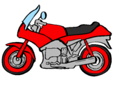 Disegno Motocicletta  pitturato su saem