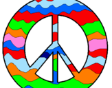 Disegno Simbolo della pace pitturato su nicolò