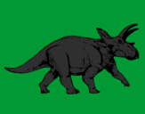 Disegno Triceratops pitturato su TOPO