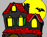 Disegno La Casa del mistero  pitturato su ivan