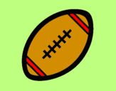 Disegno Pallone da calcio americano II pitturato su chicco