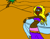 Disegno Sahara pitturato su emmy