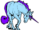 Disegno Unicorno brado  pitturato su elisa mastrangeli