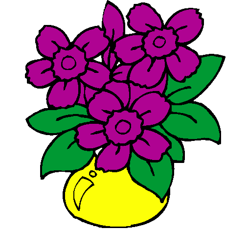 Disegno Vaso di fiori  pitturato su FRAFRA