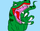 Disegno Velociraptor  II pitturato su drago cattivo