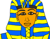Disegno Tutankamon pitturato su sakina
