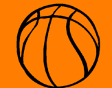 Disegno Pallone da pallacanestro pitturato su nicolas