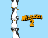 Disegno Madagascar 2 Pinguino pitturato su valeria