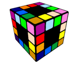 Disegno Cubo di Rubik pitturato su beatrice peluso