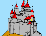 Disegno Castello medievale  pitturato su alessandra