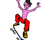 Disegno Skateboard pitturato su RICCARDO