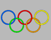 Disegno Anelli dei giochi olimpici  pitturato su SIMONE