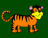 Disegno Tigre  pitturato su sveva