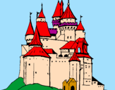 Disegno Castello medievale  pitturato su valentina