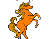 Disegno Unicorno pitturato su ARIANNA