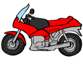 Disegno Motocicletta  pitturato su bik