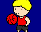 Disegno Giocatore di pallacanestro  pitturato su GIORGIA