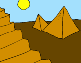 Disegno Piramidi pitturato su gio