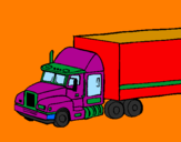Disegno Camion trailer  pitturato su LEO