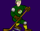 Disegno Giocatore di hockey su ghiaccio pitturato su fzx