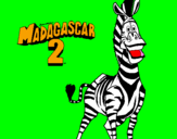 Disegno Madagascar 2 Marty pitturato su marty