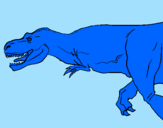 Disegno Tyrannosaurus Rex  pitturato su maxi