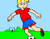 Disegno Giocare a calcio pitturato su silvia