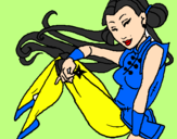 Disegno Principessa ninja  pitturato su federica99