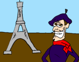Disegno Francia pitturato su ggg