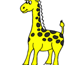 Disegno Giraffa pitturato su federico