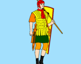 Disegno Soldato romano  pitturato su andrei