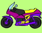 Disegno Motocicletta  pitturato su Victor Bar.