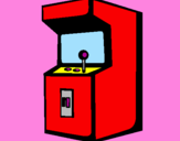 Disegno Videogioco arcade pitturato su ALBERTO     T