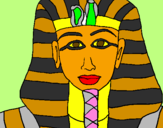 Disegno Tutankamon pitturato su aaa