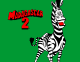 Disegno Madagascar 2 Marty pitturato su giada