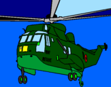 Disegno Elicottero di salvataggio  pitturato su tommaso