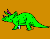 Disegno Triceratops  pitturato su Ludovico