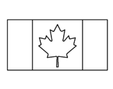 Disegno Canada pitturato su rachele
