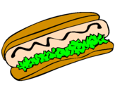 Disegno Hot dog pitturato su DANY