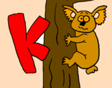 Disegno Koala  pitturato su kiara