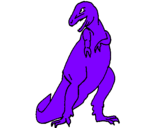 Disegno Tyrannosaurus Rex pitturato su dinoviola