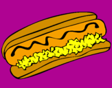 Disegno Hot dog pitturato su MADDALENA